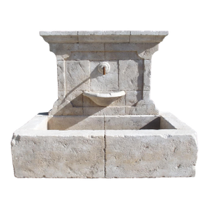 Sigonce Large Carved Spill Bowl Limestone Wall Fountain From Provence, France
