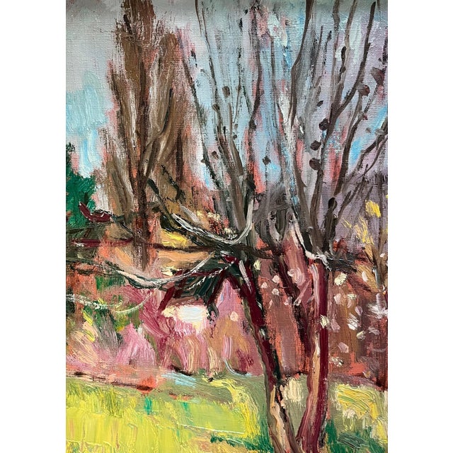 Ernest Voegeli, Autumn Trees, Oil on Canvas For Sale - Image 5 of 11