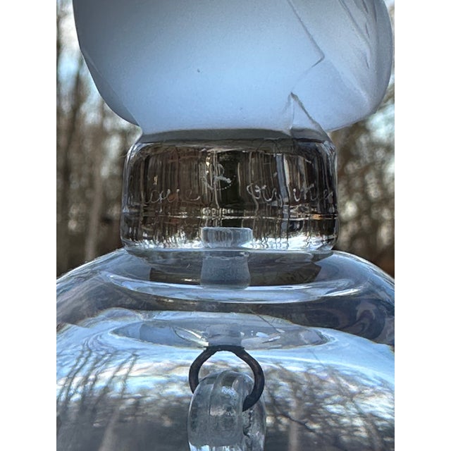 1960s 1960s Lalique Crystal Table Bell | Frosted Sparrow | Art Nouveau Style | Signed Lalique France For Sale - Image 5 of 9