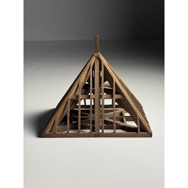French Roof Construction Model in Oak For Sale - Image 9 of 17
