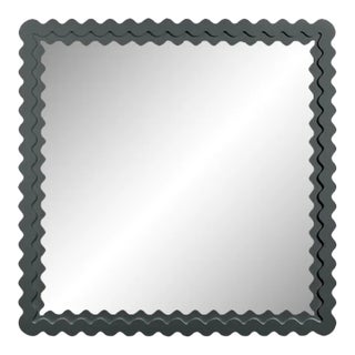 Fleur Home Carnival Chaos Square Mirror in Gunmetal, 48x48 For Sale