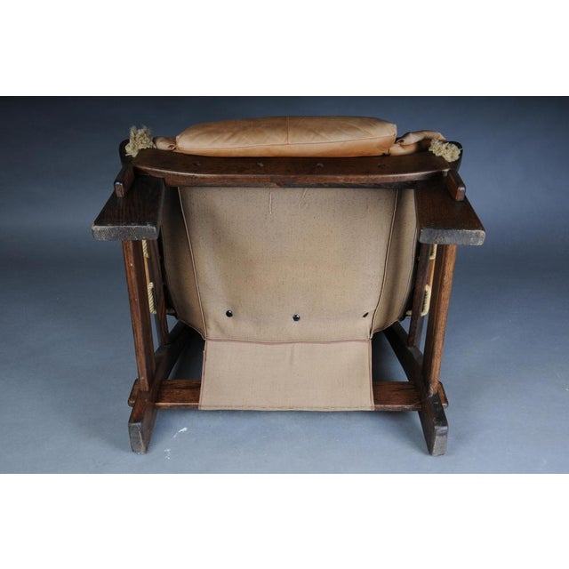 Vintage Lounge Chairs in Leather and Oak from Maison Regain, France, 1960s, Set of 2 For Sale - Image 17 of 18