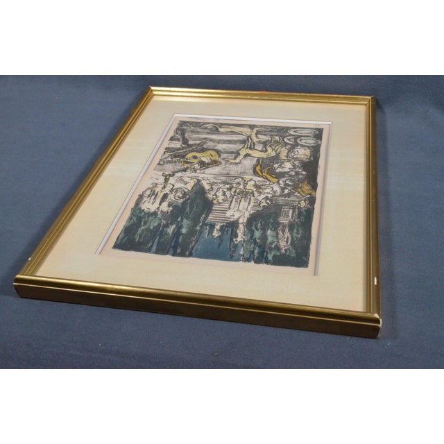Black 1980s Yves Brayer “Le Banquet” Signed & Numbered French Color Lithograph For Sale - Image 8 of 10