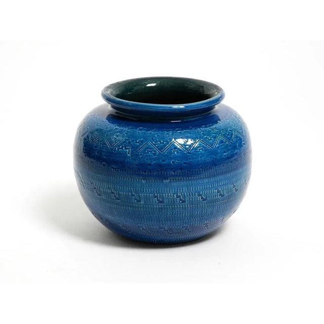 A very beautiful decorative 1960s ceramic vase from the Rimini Blu collection. The design is by the renowned Italian...