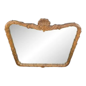 Late 20th Century Horizontal Serge Roche Style Palm Frond Wall Mirror
