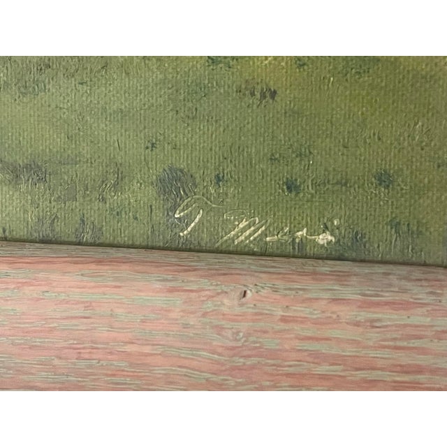 Original Signed Oil Painting by Ted Menz, Dated 1966 Up for sale is a wonderful mid-century original oil painting by...