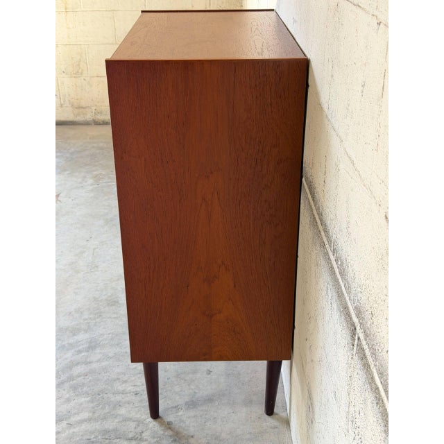 Teak Tallboy Dresser With 6 Drawers Danish Mid-Century Modern 1960s For Sale - Image 10 of 12