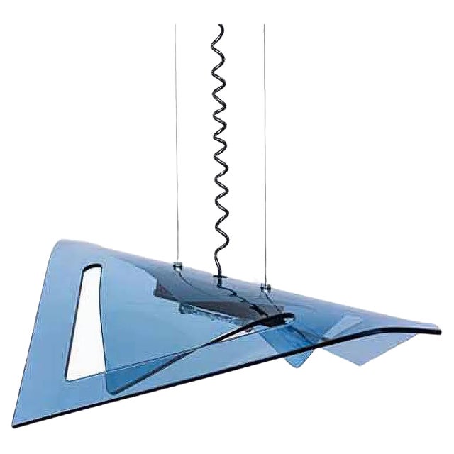 Vintage Modern Glass Chandelier from Sothis, 1980s For Sale