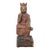 Asian Polychrome Seated Bodhisattva Sculpture on Lotus Base 23" For Sale