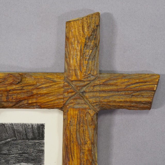 Antique Copper Engraving Print With Bavarian Scene Ca. 1900 For Sale - Image 6 of 8