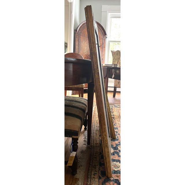 Wood Late 20th Century Pair of French Painted and Gold Leaf Mirrors For Sale - Image 7 of 8