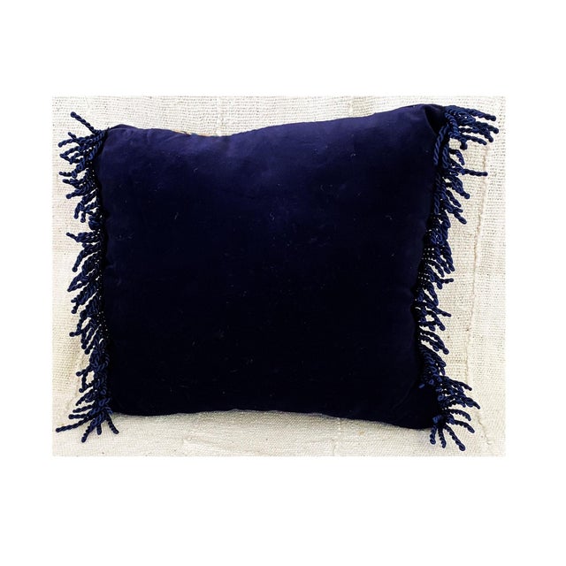 19th Century 19th Custom Made Antique Lumbar Caucasian Pillow 14" W For Sale - Image 5 of 6