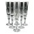 Ceska Regency Crystal Champagne Flutes, Set of 6 For Sale