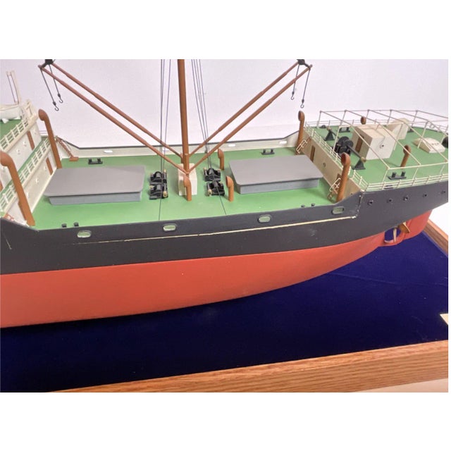 Red 1930s Vintage Large Ship Model of the C3 Freighter Sea Star For Sale - Image 8 of 12