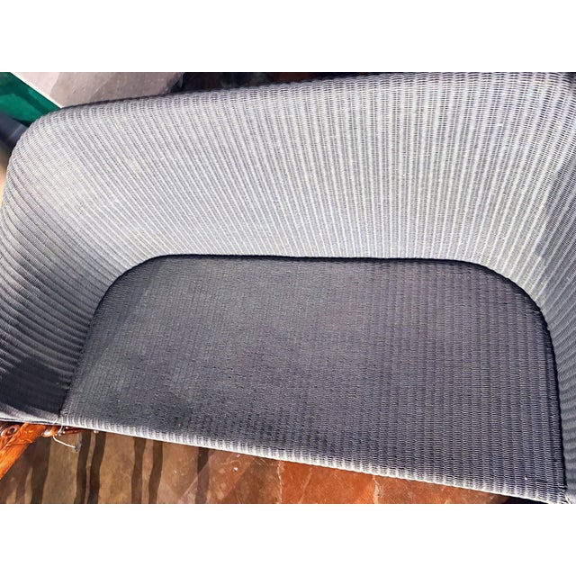 English Wicker Garden Settee Bench or Seat by Lloyd Loom For Sale - Image 10 of 11