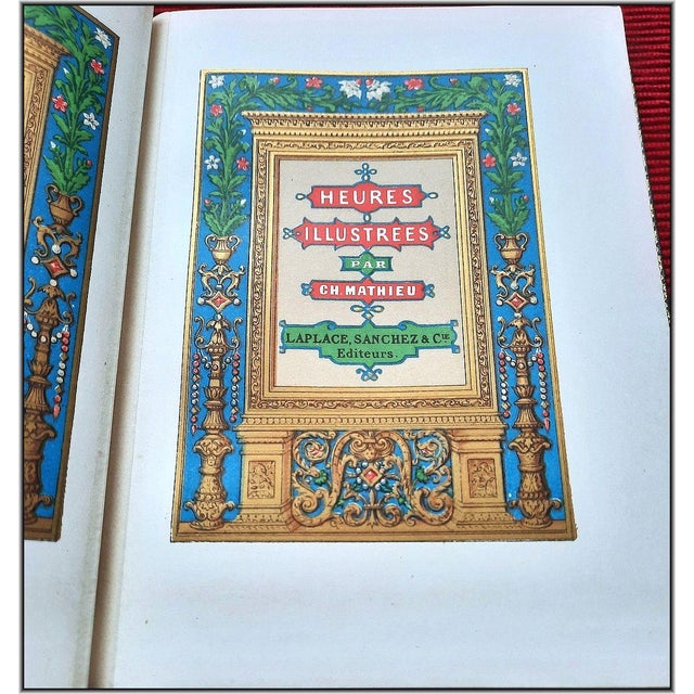 (1860) Christian "Book of Hours" With 180 Chromolithographs - Fine Binding Illustrated Antique Devotional Catholic Bible Art For Sale - Image 6 of 18