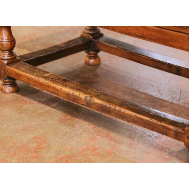 Late 19th Century 19th Century Spanish Walnut Two-Drawer Chest With Diamond-Pattern Carving For Sale - Image 5 of 12