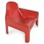 Icons of 1970s Italian design, these three red armchairs designed by Gae Aulenti for Kartell perfectly embody the formal...