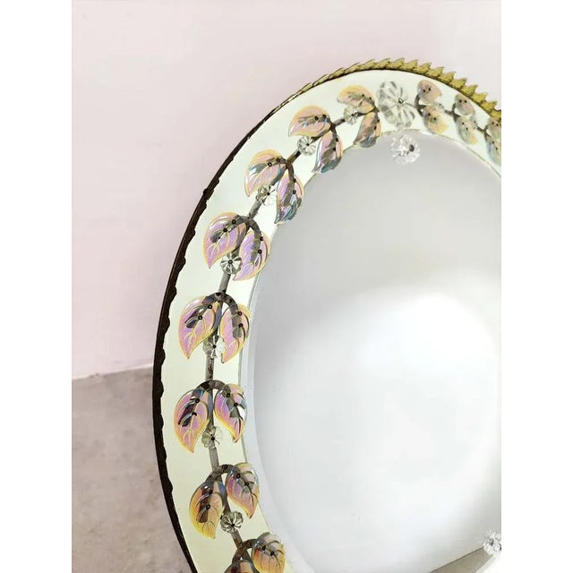 Vintage Decorated Illuminated Mirror, 1960s For Sale - Image 3 of 4