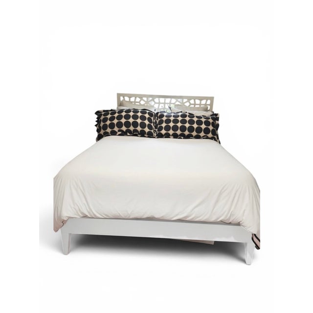 West Elm Moroccan Lattice Bed (Queen) For Sale - Image 4 of 9