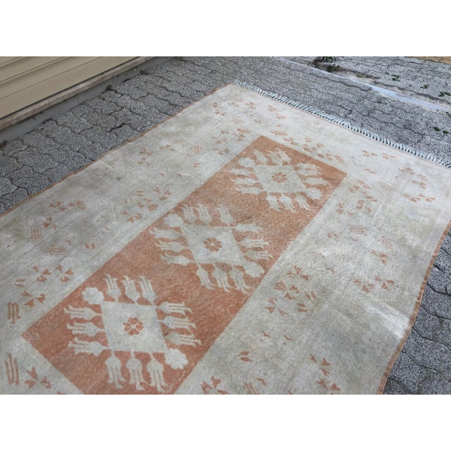 Vintage Faded Turkish Home Living Rug For Sale - Image 6 of 11