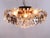 Kinkeldey Flush Mount Crystal & Gilt Brass Chandelier, Germany, 1970s For Sale - Image 9 of 11