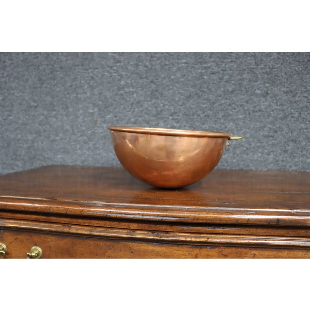 English Copper Mixing Bowl For Sale - Image 10 of 11