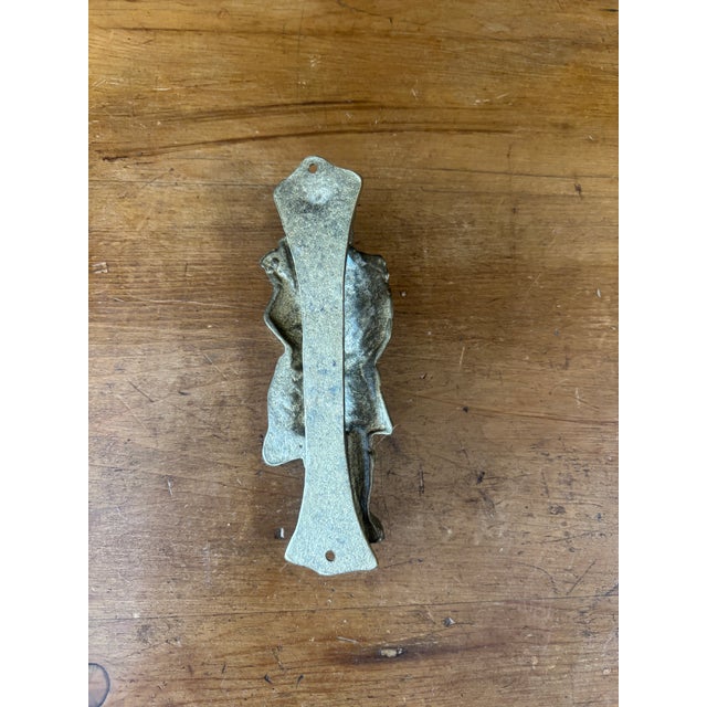 Mid 20th Century Vintage Brass Bagpiper Door Knocker For Sale - Image 5 of 5
