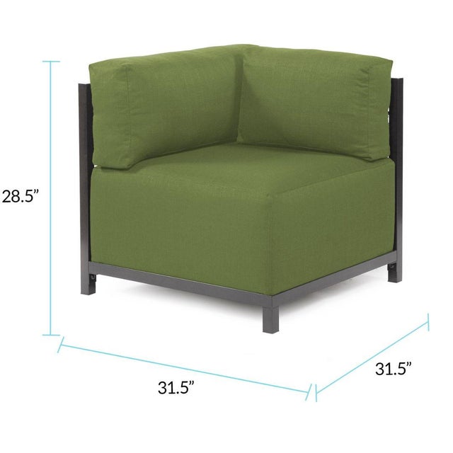 Plastic Axis Corner Chair Seascape Moss Titanium Frame For Sale - Image 7 of 7