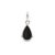 Classic Pear-Cut Cabochon Black Onyx Charm Pendant in 925 Sterling Silver For Sale - Image 6 of 11