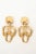 This is part of Chairish’s Costume Jewelry assortment. These handsome gold-plated dangle earrings make a great statement....