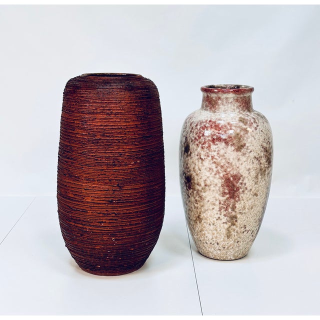 Large Handcrafted Fire Clay Ceramic Art Floor Vase from Spara Keramik, Germany, 1950s For Sale - Image 11 of 18