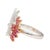 Early 21st Century 1.25 Carat Diamond & Pink Sapphire Floral Open Toi Et Moi 18K Ring Size 6 For Sale - Image 5 of 6