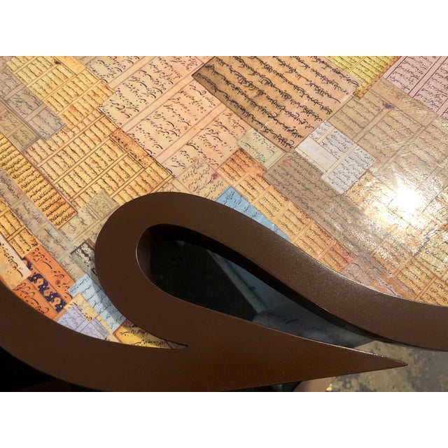 Andisheh Avini, Shaped Collage Painting in Carved Wood Frame Iranian American Contemporary Art, 2007 For Sale - Image 12 of 17