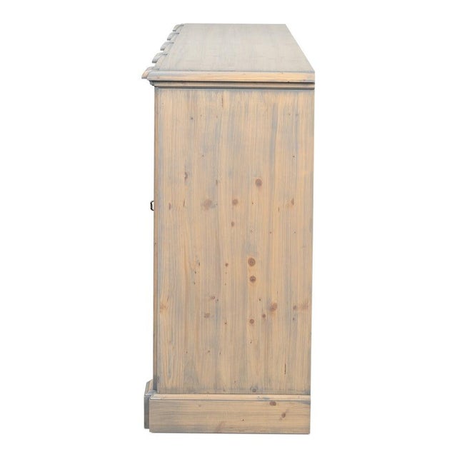 French Provincial Wall Cabinet with Carved Crest Medallions For Sale - Image 4 of 11