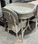 Antique wicker vanity table/ writing desk and chair made by Oriole Reed Furniture, a division of Withrow Manufacturing....