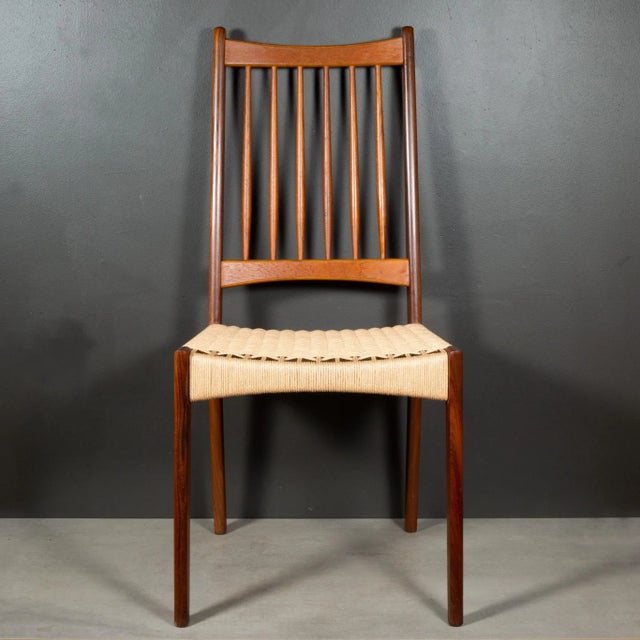 Mid-Century Arne Hovmand-Olsen for Mogens Kold Danish Dining Chairs C.1960-1970 For Sale In San Francisco - Image 6 of 12