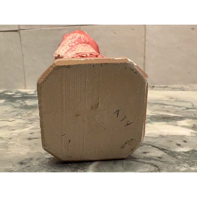 Vintage Columbia Statuary Religious Cardinal Icon Italian Chalkware Figurine For Sale - Image 10 of 12