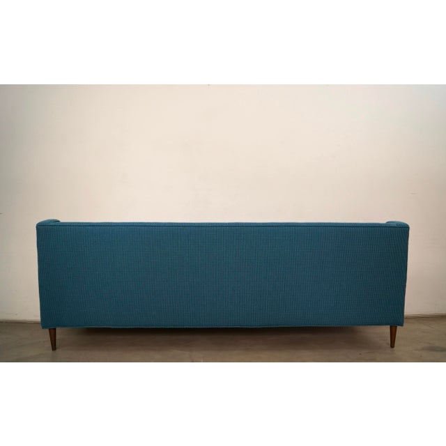 1960’s Mid-Century Modern Papa Bear Style Walnut Arm Sofa in Knoll Textiles For Sale In Los Angeles - Image 6 of 12