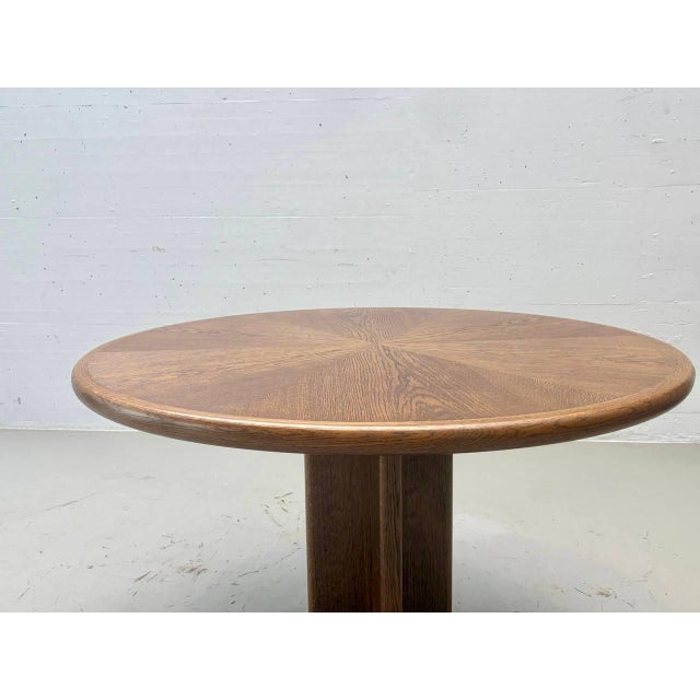 Vintage Round Dining Table in Oak, 1970s For Sale - Image 13 of 16
