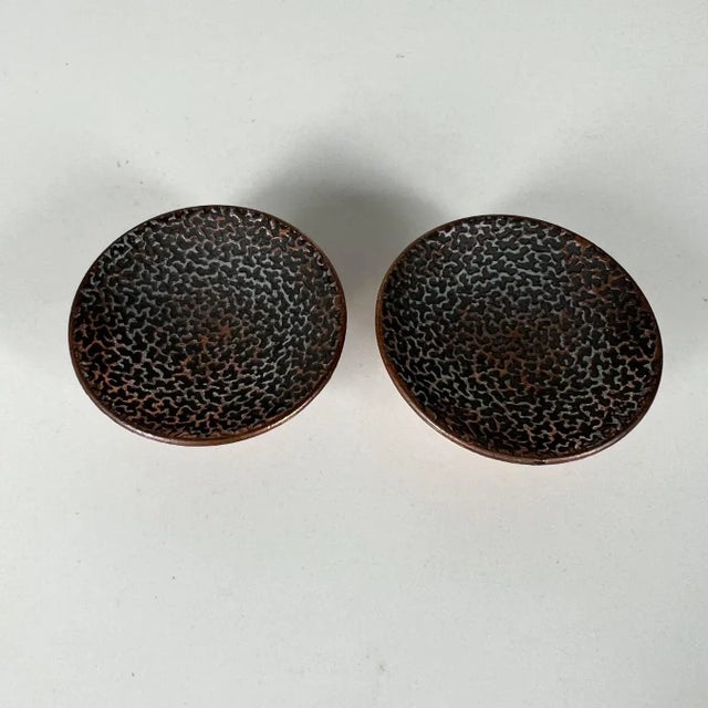 Midcentury Hardware Hammered Round Drawer Pulls Knobs For Sale - Image 9 of 13
