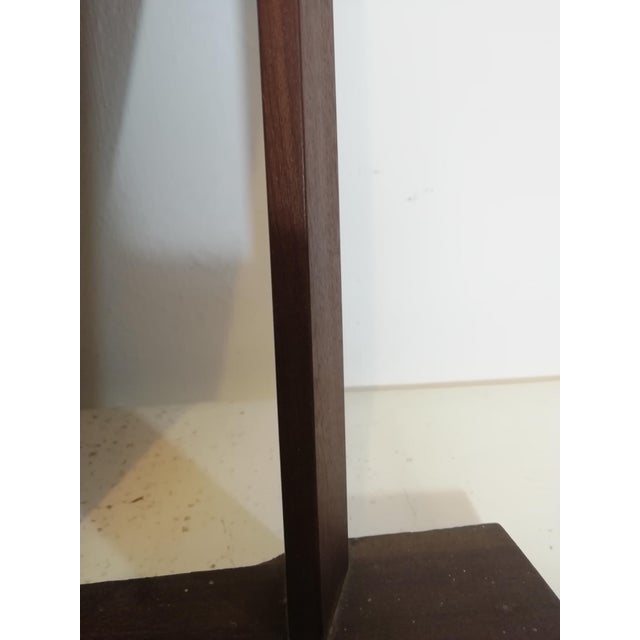 Mid-Century Modern Vintage Wooden Mirror with Shelf, Italy, 1950s For Sale - Image 3 of 9