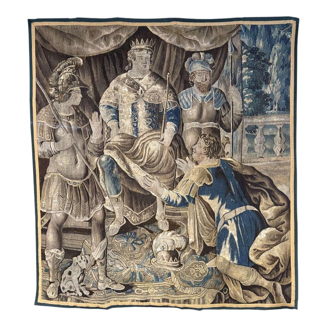 Mid-18th Century French Aubusson Historical Tapestry of Alexander the Great For Sale