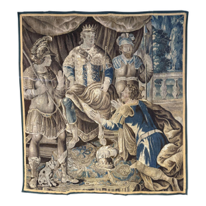 Mid-18th Century French Aubusson Historical Tapestry of Alexander the Great