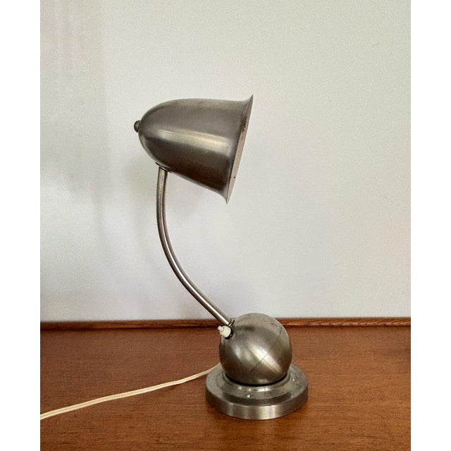 Beautiful, rare desk lamp designed by W.H. Gispen for Daalderop KMD (Koninklijke Metaalwaren Fabriek Daalderop) in...