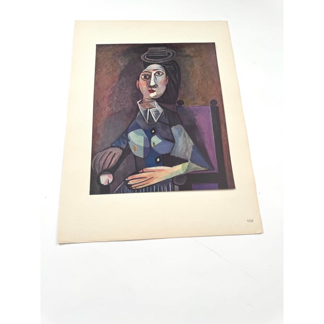 Mid-Century Modern Vintage Pablo Picasso Limited Edition Print “Portrait” Dora Maar 1950 For Sale - Image 3 of 11