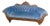 Antique Victorian Eastlake Tufted Blue Velvet Walnut Parlor Settee Sofa For Sale