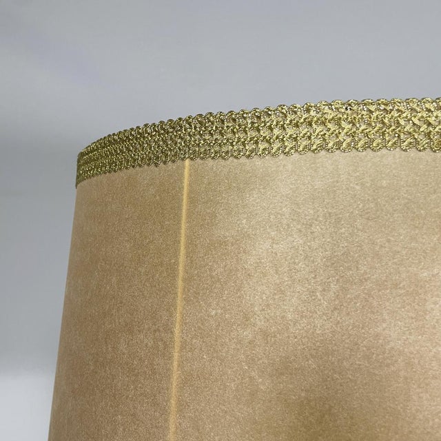 Italian Wood Floor Lamp with Gold Leaf and Light Blue Lacquer, 1940s For Sale - Image 6 of 18