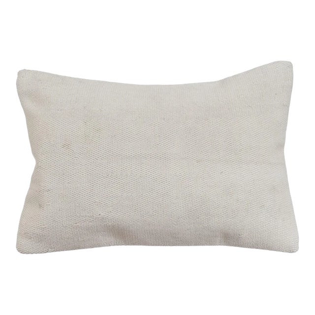 Off White Cotton Kilim Pillow For Sale