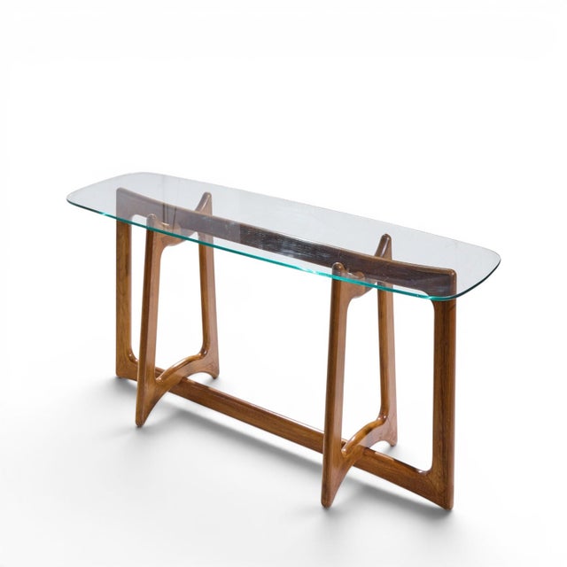Brown Adrian Pearsall for Craft Associates Mid Century Sculptural Walnut Console Table For Sale - Image 8 of 9